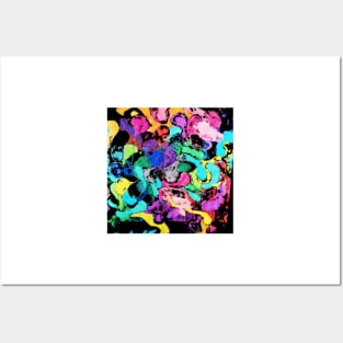 Joy abstract colorful digital painting Posters and Art